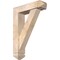 Ekena Millwork Traditional Arts and Crafts Smooth Bracket w/ Offset Brace, Douglas Fir, 5 1/2"W x 20"D x 28"H BKT0604X20X28TRA03SDF - alternate 1